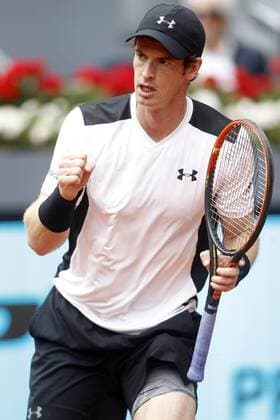 Andy Murray, Great Britain, during Madrid Open Tennis 2016 match.May, 5, 2016.  (2016050553)