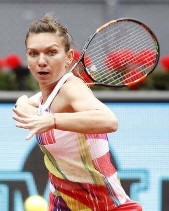 Simona Halep, Roumania, during Madrid Open Tennis 2016 match.May, 5, 2016.  (20160505113)