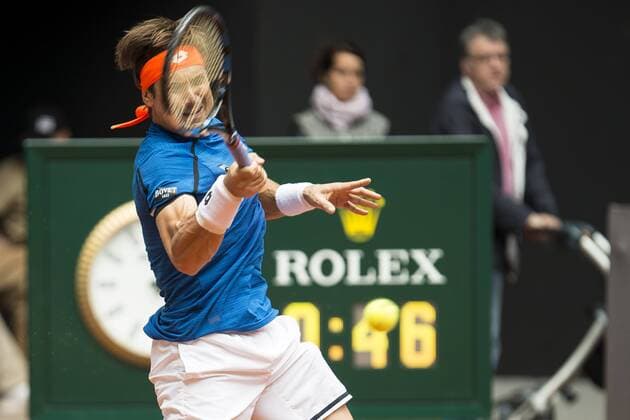 Spanish David Ferrer during Mutua Madrid Open Tennis 2016 in Madrid, May 05, 2016.  (20160505029)
