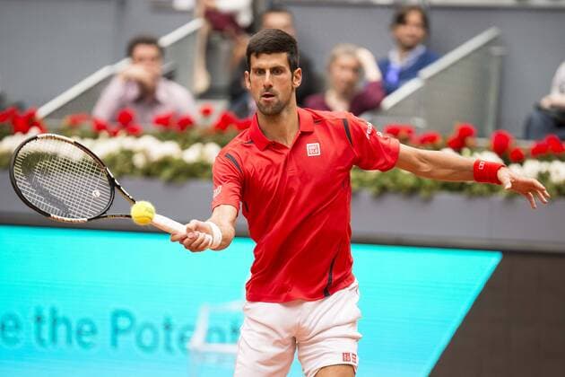 Serbian Novak Djokovic during Mutua Madrid Open Tennis 2016, May 2, 2016.  (20160505025)