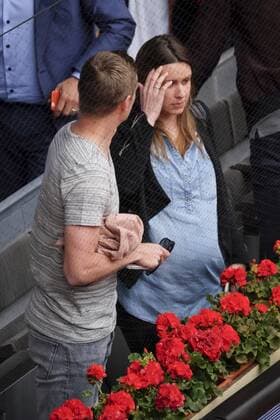 May 5, 2016 - Madrid, Madrid, Spain - Toni Kroos and his wife Jessica Farber, attend the Mutua Madrid Open tennis tournament at the Caja Magica on May 05, 2016 in Madrid, Spain. Mutua Madrid Open - Day Six  - ZUMAn230