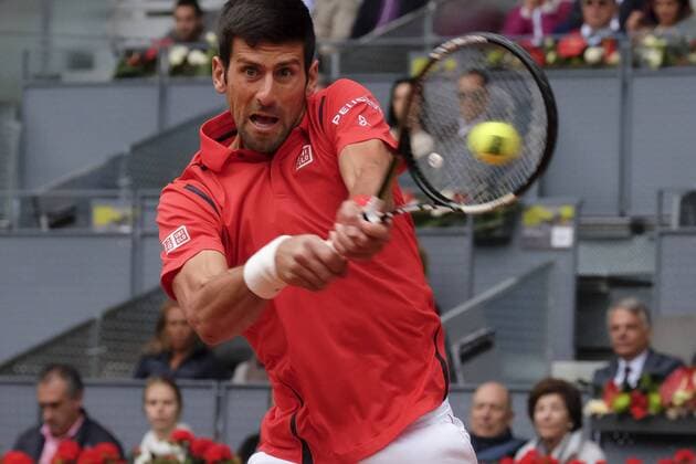May 5, 2016 - Madrid, Madrid, Spain - Novak Djokovic of Serbia against Roberto Bautista Agut of Spain in their third round match during day six of the Mutua Madrid Open tennis tournament at the Caja Magica on May 05, 2016. Mutua Madrid Open - Day Six  - ZUMAn230
