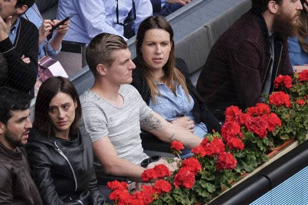 Bilder des Tages - Sport May 5, 2016 - Madrid, Madrid, Spain - Toni Kroos and his wife Jessica Farber, attend the Mutua Madrid Open tennis tournament at the Caja Magica on May 05, 2016 in Madrid, Spain. Mutua Madrid Open - Day Six  - ZUMAn230