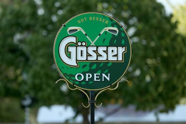 GOLF - Goesser Open 2016 GRAZ,AUSTRIA,06.MAY.16 - GOLF - Alps Tour, Goesser Open, Goesser Open, GC Erzherzog Johann. Image shows a sign. GEPAxpictures xDanielxGoetzhaber
