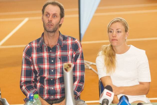 06.05.2016, Puszczykowo, Angelique Kerber with Australian Open trophy , Angelique Kerber mit Trainer Torben Beltz  20160506_awj_82