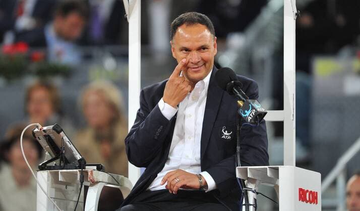 Themen der Woche - SPORT Chair umpire Mohammed Lahyani during day seven of the Mutua Madrid Open tennis tournament at the Caja Magica, Madrid, Spain.  xJ.M.Colomox xx