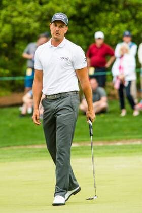 Golfer Henrik Stenson reacts to missing a putt on the fifth green during the Wells Fargo Championship on Friday, May 6, 2016 at Quail Hallow Country Club in Charlotte, NC. David Grooms CSM PGA Golf Herren 2016: Wells Fargo Championship MAR 6 - ZUMAc04_