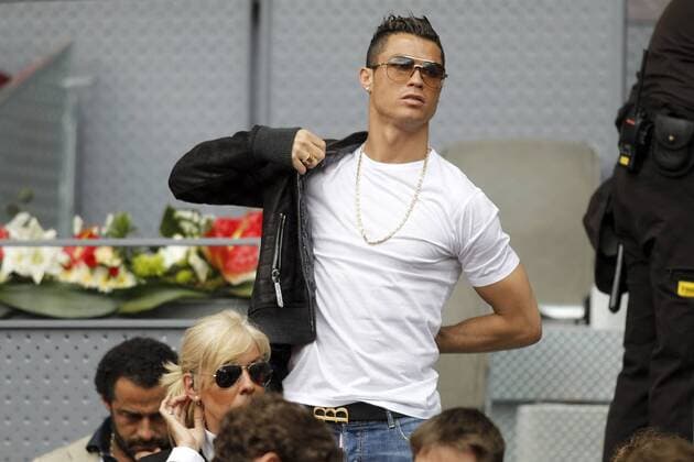 Real Madrid s player Cristiano Ronaldo during Madrid Open Tennis 2016 match.May, 6, 2016.  (20160506211)