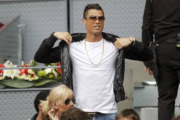 Real Madrid s player Cristiano Ronaldo during Madrid Open Tennis 2016 match.May, 6, 2016.  (20160506213)