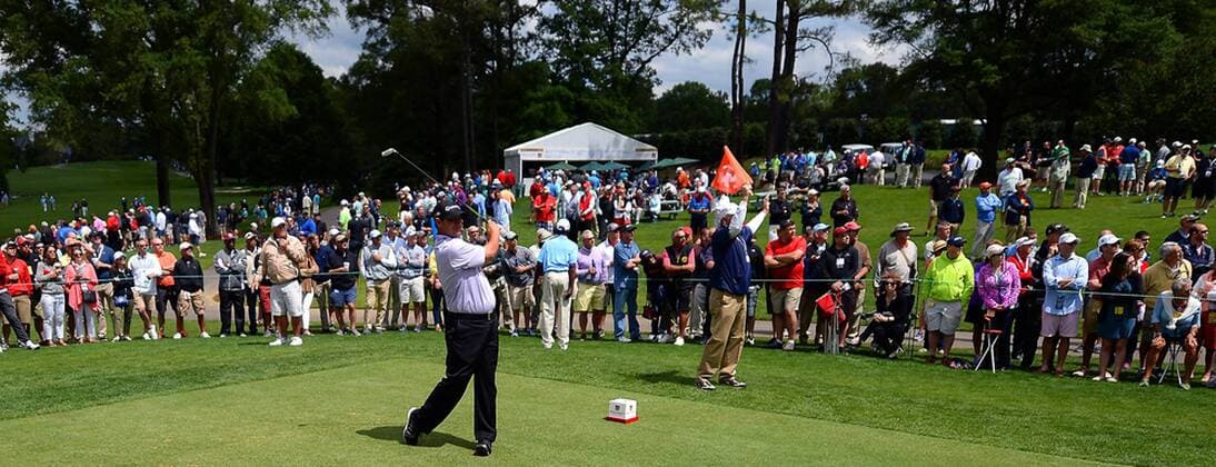 May 5, 2016 - Charlotte, NC, USA - Johnson Wagner follows through on his swing from the eighth tee box during second round action of the Wells Fargo Championship at Quail Hollow Club on May 6, 2016 in Charlotte, N.C. Wells Fargo Championship - ZUMAm67_