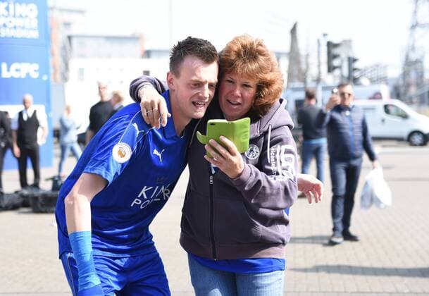 Jamie Vardy lookalike at at the King Power Stadium Leicester. Photo credit should read: Nathan Stirk Sportimage - Newcastle Utd vs Tottenham - St James Park Stadium - Newcastle Upon Tyne - England - 19th April 2015 - Picture Phil Oldham Sportimage EDITORIAL USE ONLY. No use with unauthorised audio, video, data, fixture lists, club league logos or live services. Online in-match use limited to 120 images, no video emulation. No use in betting, games or single club league player publications.