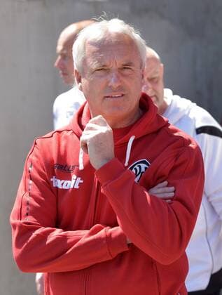 VfR Aalen Trainer Peter Vollmann beim Spiel Hallescher FC (Halle HFC) vs VfR Aalen, Fussball, 3.Liga, 14.04.2016 Halle Copyright: Modlax Eibner-Pressefoto EP_cma