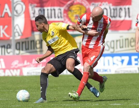 XXX beim Spiel Hallescher FC (Halle HFC) vs VfR Aalen, Fussball, 3.Liga, 14.04.2016 Halle Copyright: Modlax Eibner-Pressefoto EP_cma