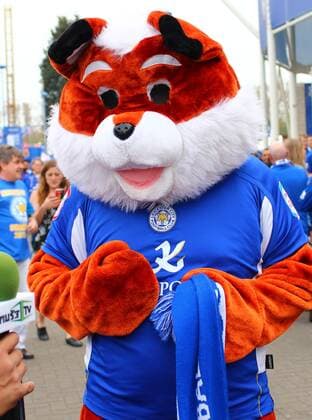 SOCCER - PL, Leicester vs Everton LEICESTER,ENGLAND,07.MAY.16 - SOCCER - Premier League, Leicester City FC vs Everton FC. Image shows a mascot. GEPAxpictures xCh.xKelemen
