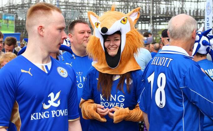 SOCCER - PL, Leicester vs Everton LEICESTER,ENGLAND,07.MAY.16 - SOCCER - Premier League, Leicester City FC vs Everton FC. Image shows fans. GEPAxpictures xCh.xKelemen