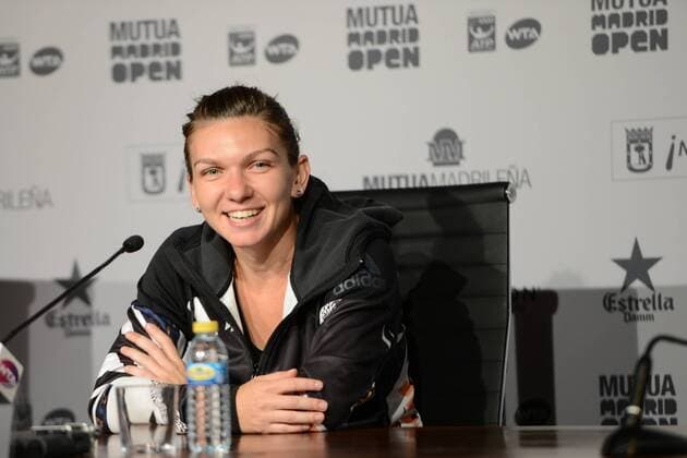 May 7, 2016 - Madrid, Spain - SIMONA HALEP speaks to the media after winning the Mutua Madrid Open. Tennis 2016 - Mutua Madrid Open - Day 8 - ZUMAl132