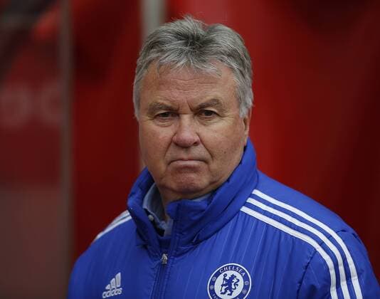 Guus Hiddink manager of Chelsea during the Barclays Premier League match at the Stadium of Light, Sunderland. Photo credit should read: Simon Bellis Sportimage EDITORIAL USE ONLY. No use with unauthorised audio, video, data, fixture lists, club league logos or live services. Online in-match use limited to 120 images, no video emulation. No use in betting, games or single club league player publications.
