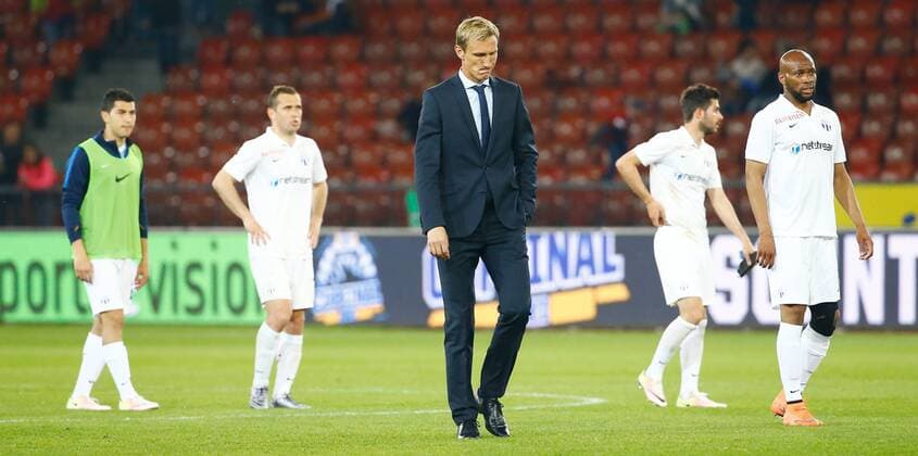 07.05.2016 Letzigrund Stadion Zürich , SCHWEIZ Saison 2015 2016 Fussball Super League FC Zürich - FC Basel Trainer Sami Hyypiä - Franck Etoundi (FC Zürich) 