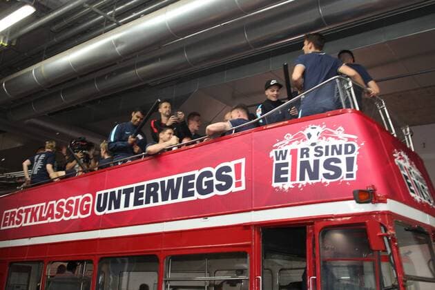 08.05.2016, xkvx, Fussball 2.Bundesliga, RB Leipzig - Karlsruher SC, emspor, v.l. Leipzig
