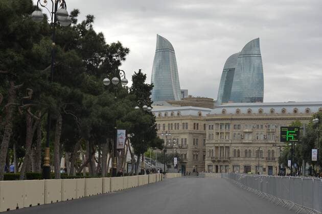 May 8, 2016 - Baku, Azerbaijan - The preparation for the Formula One competition in Baku are underway as more and more constructions are getting built in the center of the townl..The 2016 season sees Azerbaijan become the latest addition to the Formula One calendar, with capital city Baku playing host to what claims to be the fastest street circuit of the season..Baku, Azerbaijan, on Sunday, 8 May 2016. Baku prepares for the F1 in June  - ZUMAn230