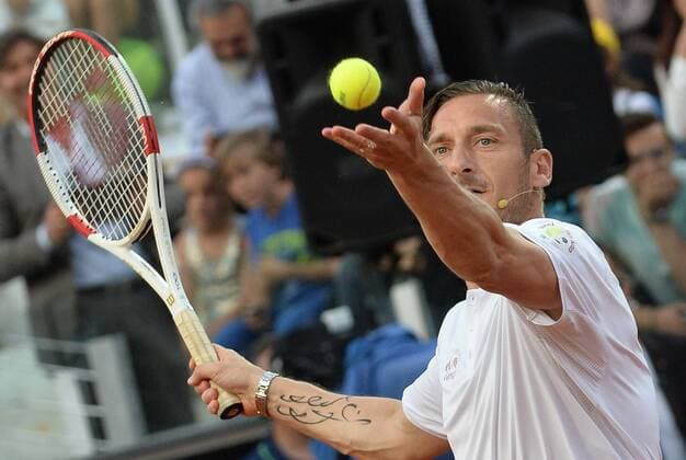 Francesco Totti spielt Charity Match beim Tennisturnier in Rom Francesco Totti Roma 9-05-2016 Foro Italico Internazionali BNL d Italia, Charity Football Match Roma Cares. Foto AntoniettaxBaldassarre Insidefoto AntoxBaldassarre