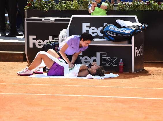 May 9, 2016 - Rome, Italy - Sara Errani in action during his match against Heather Watson - Internazionali BNL d Italia 2016 on May 09, 2016 in Rome, Italy. The Internazionali BNL d Italia 2016 - Day Two  - ZUMAn230