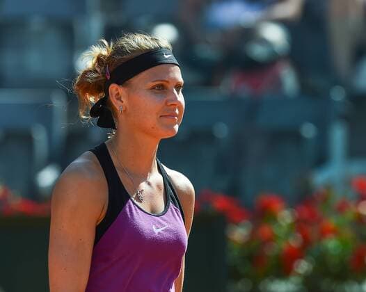 May 9, 2016 - Rome, Italy - Lucie Safarova in action during his match against Francesca Schiavone - Internazionali BNL d Italia 2016 on May 09, 2016 in Rome, Italy. The Internazionali BNL d Italia 2016 - Day Two  - ZUMAn230