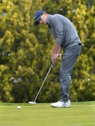 May 9, 2016 - U.S. - SPORTS -- La Cueva s Conner Allen putts on the 18th hole during the 2016 Furr s Buffet 6A State Championship at the Canyon Club at Four Hills on Monday, May 9, 2016. Sports News - May 9, 2016 - ZUMAab1_