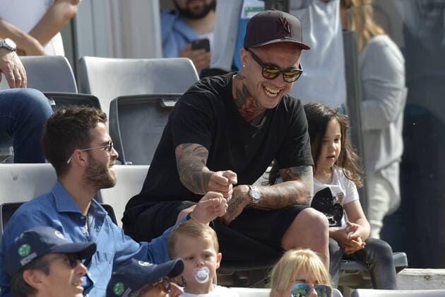 Radja Nainggolan con Miralem Pjanic Roma 10-05-2016 Foro Italico Internazionali BNL d Italia, Tennis ATP Tennis Herren AntoxBaldassarre
