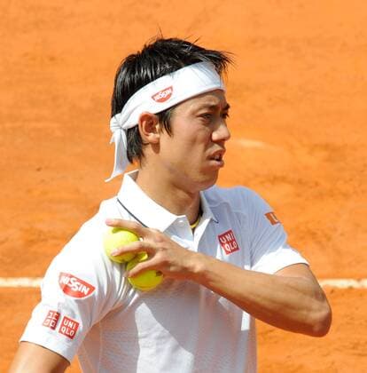 10.05.2016. Rome, Italy. BNL d Italia Tennis Tournament, Viktor Troicki (SRB) versus Kei Nishikori (JPN). Kei Nishikori (JPN) Nishikori won by 2-1 after being down a set. xactivaxfotox  ActionPlus11735447