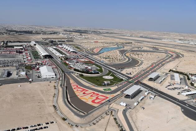 Samstag, 02.04.2016, FORMULA 1 GULF AIR BAHRAIN GRADN PRIX, Saison 2015 2016, Überblick der Rennstrecke von Bahrain, fotografiert aus einem Hubschrauber DeFodi506