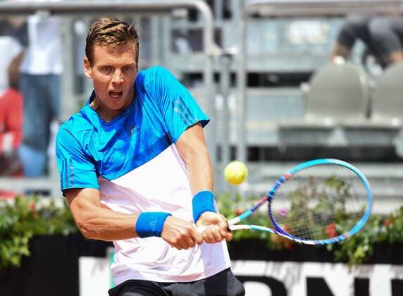 May 10, 2016 - Rome, Italy - Tomas Berdych in action during his match against Albert Ramos-Vinolas - Internazionali BNL d Italia 2016 on May 10, 2016 in Rome, Italy. The Internazionali BNL d Italia 2016 - Day Three  - ZUMAn230
