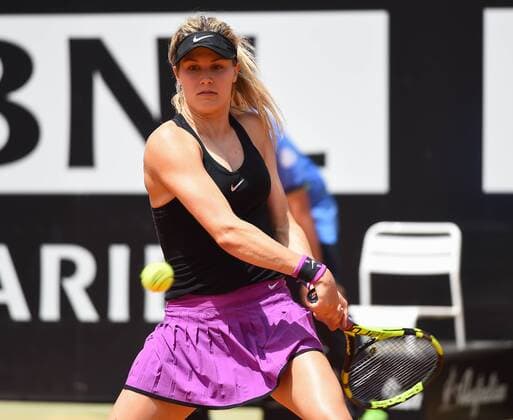 May 10, 2016 - Rome, Italy - Eugenie Bouchard in action during his match against Jelena Jankovic - Internazionali BNL d Italia 2016 on May 10, 2016 in Rome, Italy. The Internazionali BNL d Italia 2016 - Day Three  - ZUMAn230