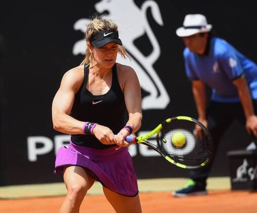 May 10, 2016 - Rome, Italy - Eugenie Bouchard in action during his match against Jelena Jankovic - Internazionali BNL d Italia 2016 on May 10, 2016 in Rome, Italy. The Internazionali BNL d Italia 2016 - Day Three  - ZUMAn230