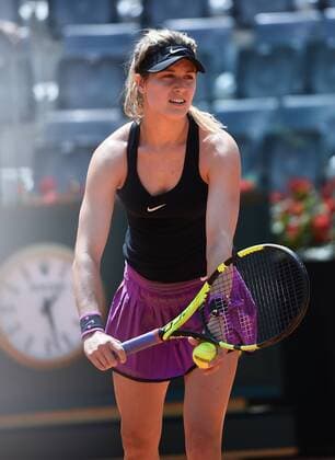 May 10, 2016 - Rome, Italy - Eugenie Bouchard in action during his match against Jelena Jankovic - Internazionali BNL d Italia 2016 on May 10, 2016 in Rome, Italy. The Internazionali BNL d Italia 2016 - Day Three  - ZUMAn230
