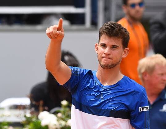 May 11, 2016 - Rome, Italy - Dominic Thiem in action during his match against Joao Sousa - Internazionali BNL d Italia 2016 on May 11, 2016 in Rome, Italy. The Internazionali BNL d Italia 2016 - Day Four  - ZUMAn230