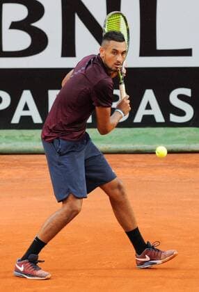 11.05.2016. Rome, Italy. BNL d Italia Tennis Tournament. Milos Raonic (CAN) versus Nick Kyrgios (AUS). Nick Kyrgios returns to Milos Raonic xactivaxfotox  ActionPlus11735818
