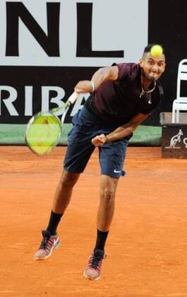 11.05.2016. Rome, Italy. BNL d Italia Tennis Tournament. Milos Raonic (CAN) versus Nick Kyrgios (AUS). Nick Kyrgios returns to Milos Raonic xactivaxfotox  ActionPlus11735824