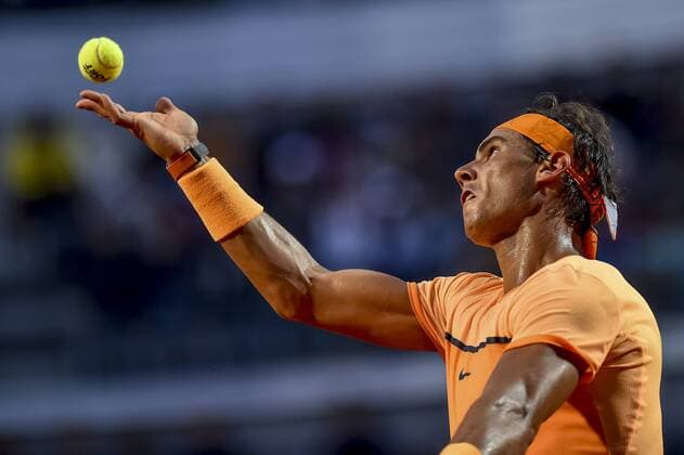 May 11, 2016 - Rome, Italy - Rafael Nadal (ESP) during the ATP Tennis Herren match Nadal (ESP) vs Philip Kohlschreiber (GER) at the Internazionali BNL d Italia 2016 at the Foro Italico on May 11, 2016 in Rome, Italy. The Internazionali BNL d Italia 2016 - Day Four  - ZUMAn230