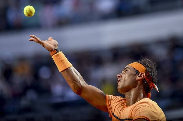 May 11, 2016 - Rome, Italy - Rafael Nadal (ESP) during the ATP Tennis Herren match Nadal (ESP) vs Philip Kohlschreiber (GER) at the Internazionali BNL d Italia 2016 at the Foro Italico on May 11, 2016 in Rome, Italy. The Internazionali BNL d Italia 2016 - Day Four  - ZUMAn230