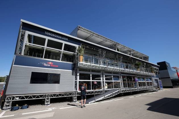 Formel 1, GP von Spanien, Motorhomes Spanish Grand Prix, Barcelona 12 - 15 May 2016 12.05.2016 - Red Bull Racing Hospitality 