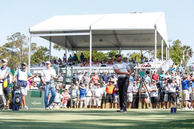 May 12, 2016: Jason Day tees off on the 16th hole during the first round of THE PLAYERS Championship at TPC Sawgrass in Ponte Vedra Beach, Fl. (Photo by David Rosenblum Icon Sportswire) GOLF: MAY 12 PGA Golf Herren - THE PLAYERS Championship - First Round Icon1605122696 EDITORIAL USE ONLY
