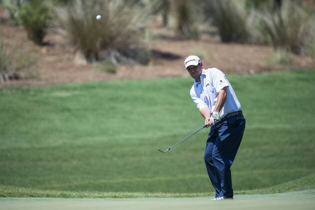 May 12, 2016: Johnson Wagner chips onto the green on 8 during the first round of THE PLAYERS Championship in Ponte Vedra Beach, FL. (Photograph by Roy K. Miller Icon Sportswire) GOLF: MAY 12 PGA Golf Herren - THE PLAYERS Championship - First Round Icon160512004 EDITORIAL USE ONLY