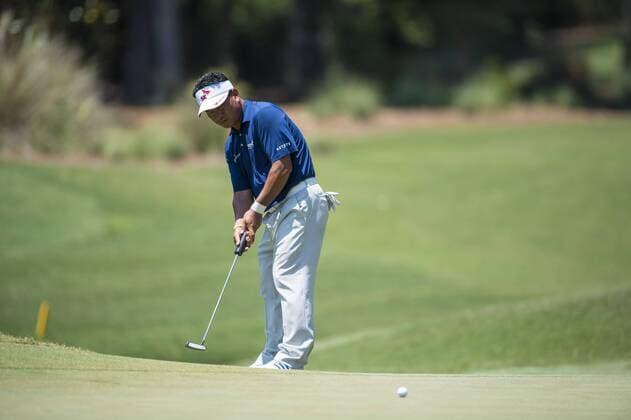 May 12, 2016: K.J. Choi watches his putt on 9 during the first round of THE PLAYERS Championship in Ponte Vedra Beach, FL. (Photograph by Roy K. Miller Icon Sportswire) GOLF: MAY 12 PGA Golf Herren - THE PLAYERS Championship - First Round Icon160512034 EDITORIAL USE ONLY