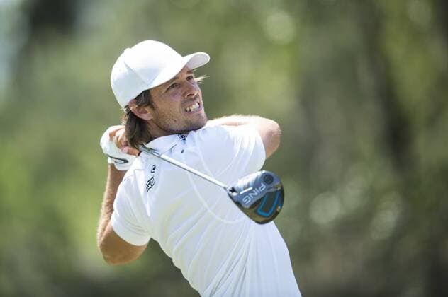 May 12, 2016: Aaron Daddeley tees off on 9 during the first round of THE PLAYERS Championship in Ponte Vedra Beach, FL. (Photograph by Roy K. Miller Icon Sportswire) GOLF: MAY 12 PGA Golf Herren - THE PLAYERS Championship - First Round Icon160512032 EDITORIAL USE ONLY