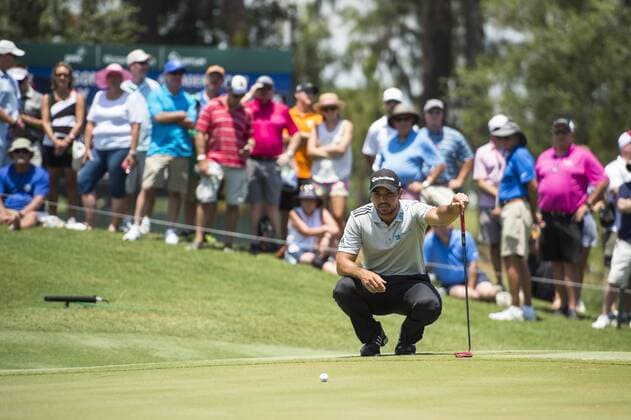 May 12, 2016: Jason Day lines up his birdie putt on 7 during the first round of THE PLAYERS Championship in Ponte Vedra Beach, FL. (Photograph by Roy K. Miller Icon Sportswire) GOLF: MAY 12 PGA Golf Herren - THE PLAYERS Championship - First Round Icon160512053 EDITORIAL USE ONLY
