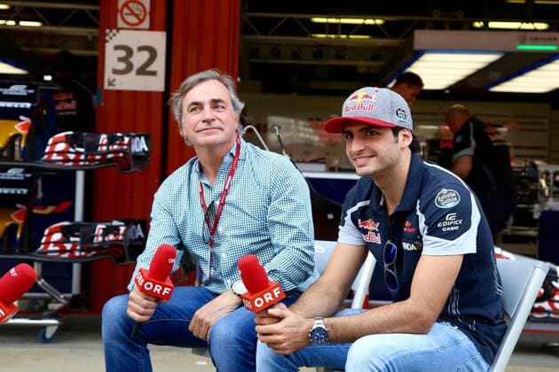Carlos Sainz Sen, und jun, Scuderia Toro Rosso, formula 1 GP, Spanien in Barcelona 13.05.2016 Photo:mspb Jerry Andre Carlos Sainz Sen und jun, formula 1 GP, Spanien