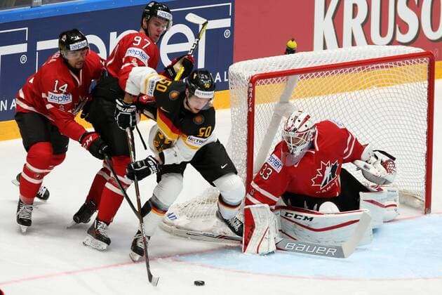 Russian Federation. St. Petersburg. World Championship WM Weltmeisterschaft in Ice hockey Eishockey Canada - Germanya. IIHF Ice Hockey World Cup 2016 Russia - Canada vs Germany. AlexanderxKulebyakin 