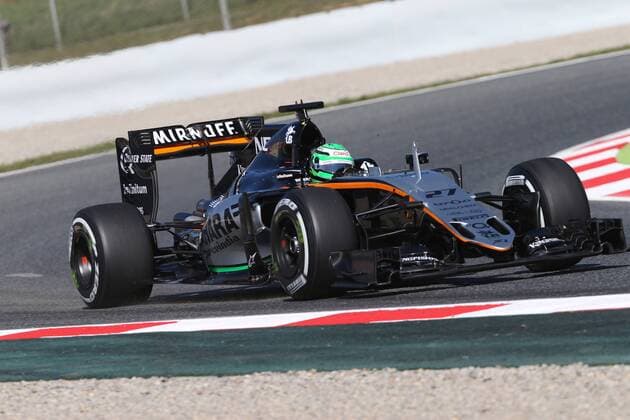 Formel 1, GP von Spanien, Freies Training Spanish Grand Prix, Barcelona 12 - 15 May 2016 13.05.2016 - Free Practice 1, Nico Hulkenberg (GER) Sahara Force India F1 VJM09 