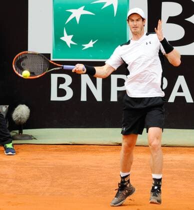 13.05.2016. Rome, Italy. BNL d Italia tennis tournament. David Goffin (BEL) versus Andy Murray (GBR). Andy Murray on his way to a 6-1 7-5 victory to enter the semi-finals xactivaxfotox  ActionPlus11736418